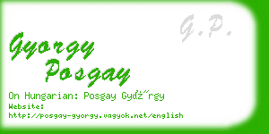 gyorgy posgay business card